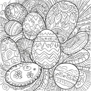 Pagina Para Colorear De Patrones Intrincados De Huevos De Pascua 25196-23052