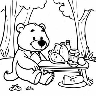 Pagina Para Colorear De Escena De Picnic De Yogi Bear 25216-23066