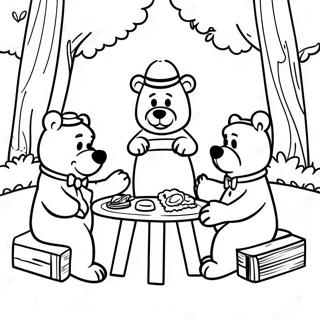 Pagina Para Colorear De Escena De Picnic De Yogi Bear 25216-23067