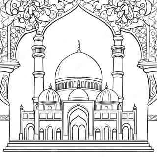 Pagina Para Colorear De Una Hermosa Mezquita 2533-2071