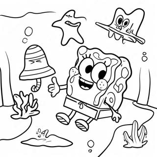 Pagina Para Colorear De La Aventura Submarina De Bob Esponja Y Patricio 25366-23188