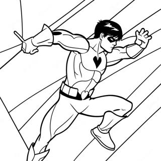 Pagina Para Colorear De Nightwing En Accion 25396-23398