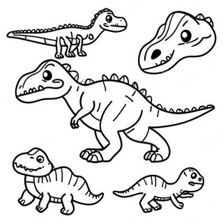 Pagina Para Colorear De Un Fosil De Dinosaurio 25405-23214