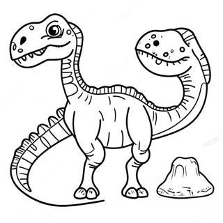 Pagina Para Colorear De Un Fosil De Dinosaurio 25405-23216