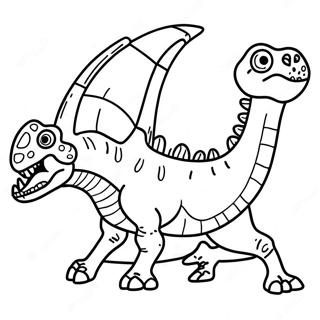 Pagina Para Colorear De Un Fosil De Dinosaurio 25405-23401