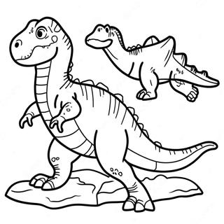 Pagina Para Colorear De Un Fosil De Dinosaurio 25405-23403