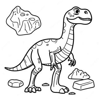 Pagina Para Colorear De Un Fosil De Dinosaurio 25405-23404