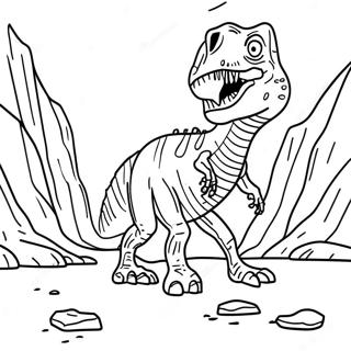 Pagina Para Colorear De La Excavacion De Un Fosil De T Rex 25406-23405