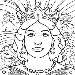 Pagina Para Colorear La Reina Con Una Corona 25416-23226