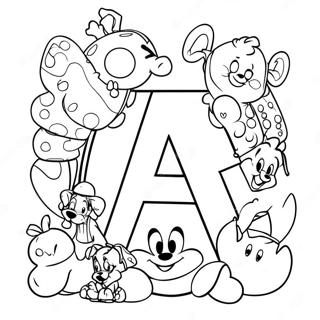 Pagina Para Colorear El Alfabeto De Disney 25425-23420