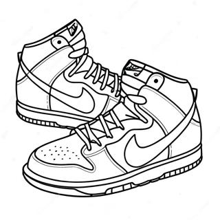 Nike Dunks Páginas Para Colorear