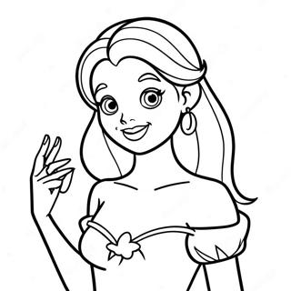 Pagina Para Colorear De Princesa Disney Tatuada 25585-23358