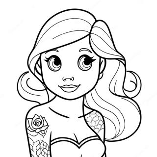 Pagina Para Colorear De Ariel Tatuada Y Atrevida 25586-23364