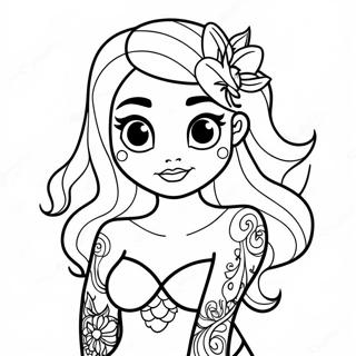 Pagina Para Colorear De Ariel Tatuada Y Atrevida 25586-23550