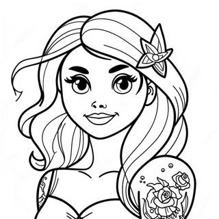 Pagina Para Colorear De Ariel Tatuada Y Atrevida 25586-23551