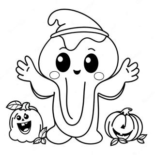 Pagina Para Colorear De Adorable Fantasma De Halloween 25657-23597