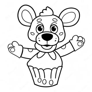 Pagina Para Colorear De Chica Fnaf Con Cupcake 25667-23606