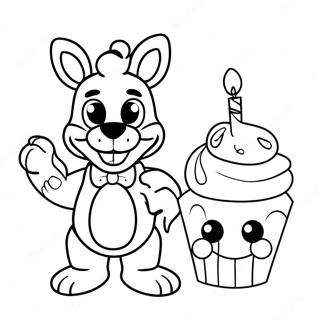 Pagina Para Colorear De Chica Fnaf Con Cupcake 25667-23607