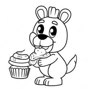 Pagina Para Colorear De Chica Fnaf Con Cupcake 25667-23608