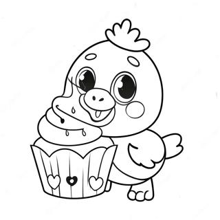 Pagina Para Colorear De Linda Toy Chica Con Cupcake 25677-23613