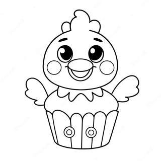 Pagina Para Colorear De Linda Toy Chica Con Cupcake 25677-23616