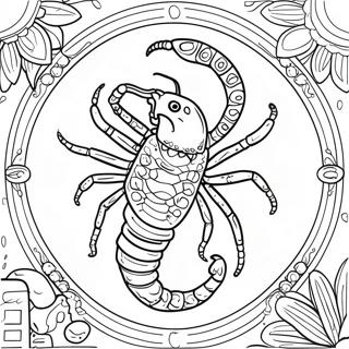 Pagina Para Colorear Del Signo Zodiacal Escorpio 25716-23644