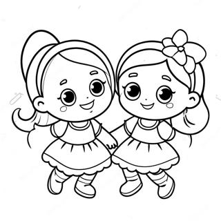 Pagina Para Colorear De Hermanas Lindas Jugando Juntas 25737-23664