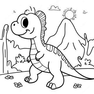 Pagina Para Colorear De Dino Aventurero En El Rancho 25797-23709