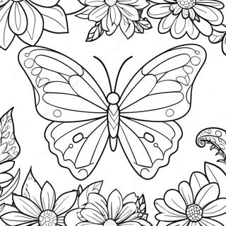 Pagina Para Colorear De Alas De Mariposa Coloridas 25967-23846