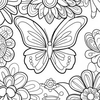 Pagina Para Colorear De Alas De Mariposa Coloridas 25967-23848