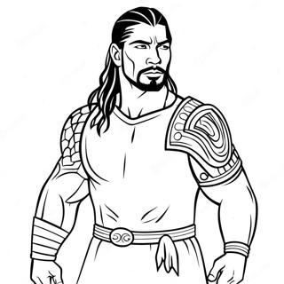 Pagina Para Colorear De Roman Reigns En Accion 25977-23853