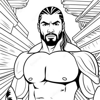 Pagina Para Colorear De Roman Reigns En Accion 25977-23854