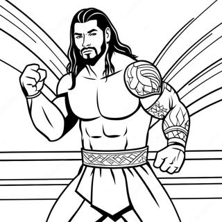 Pagina Para Colorear De Roman Reigns En Accion 25977-23855