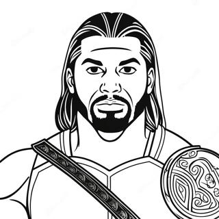 Pagina Para Colorear De Roman Reigns En Accion 25977-23856