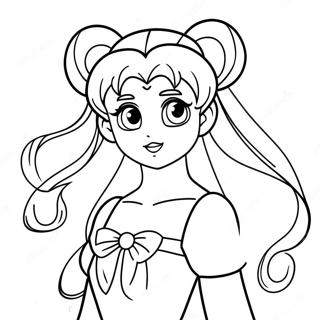 Princesa Serenity Sailor Moon Páginas Para Colorear