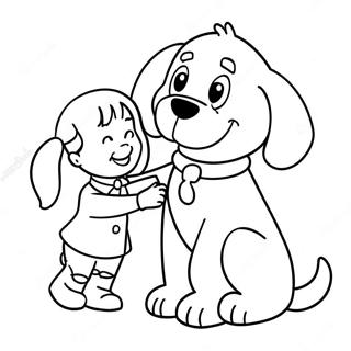 Pagina Para Colorear De Clifford Jugando Con Emily Elizabeth 2603-2125