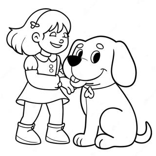 Pagina Para Colorear De Clifford Jugando Con Emily Elizabeth 2603-2126