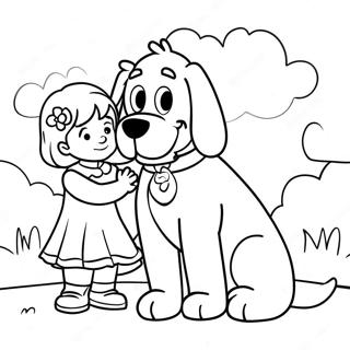 Pagina Para Colorear De Clifford Jugando Con Emily Elizabeth 2603-2127