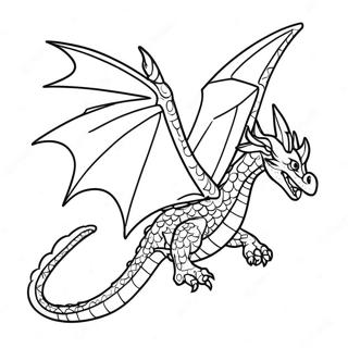 Pagina Para Colorear Del Dragon Del Cuarto Ala En Vuelo 26057-23918