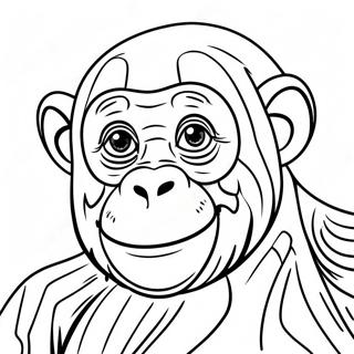 Pagina Para Colorear De Un Chimpance 26096-23947