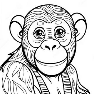 Pagina Para Colorear De Un Chimpance 26096-23948