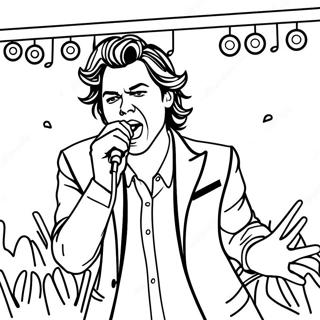 Pagina Para Colorear De Harry Styles Cantando En El Escenario 26267-24085