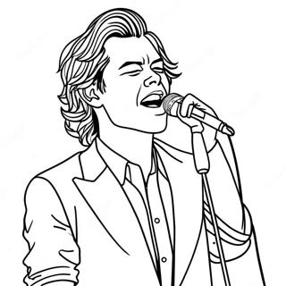 Pagina Para Colorear De Harry Styles Cantando En El Escenario 26267-24086