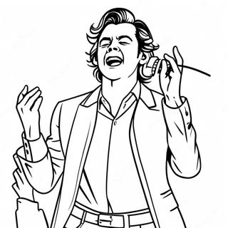 Pagina Para Colorear De Harry Styles Cantando En El Escenario 26267-24087