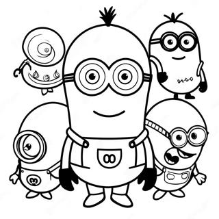 Pagina Para Colorear De Personajes Minion 26277-24095