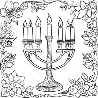 Pagina Para Colorear De Menorah Festiva 262-213