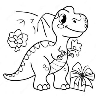 Pagina Para Colorear De Dinosaurios Navidenos 2632-2146