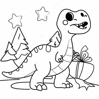 Pagina Para Colorear De Dinosaurios Navidenos 2632-2147