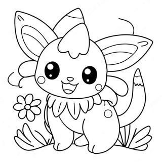 Pagina Para Colorear De Vaporeon Lindos Con Flores 26443-24213