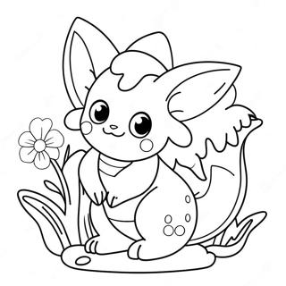 Pagina Para Colorear De Vaporeon Lindos Con Flores 26443-24215